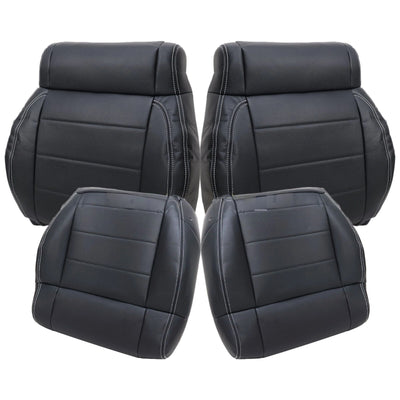 Driver / Passenger Leather Seat Cover Black ALX9 for Jeep Wrangler 2007-2012