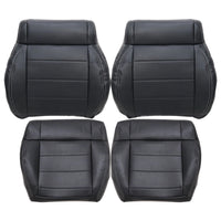 Driver / Passenger Leather Seat Cover Black ALX9 for Jeep Wrangler 2008-2012