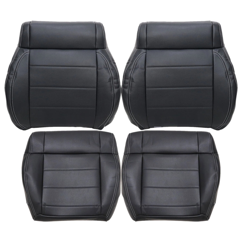 Driver / Passenger Leather Seat Cover Black ALX9 for Jeep Wrangler 2008-2012