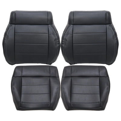 Driver / Passenger Leather Seat Cover Black ALX9 for Jeep Wrangler 2007-2012