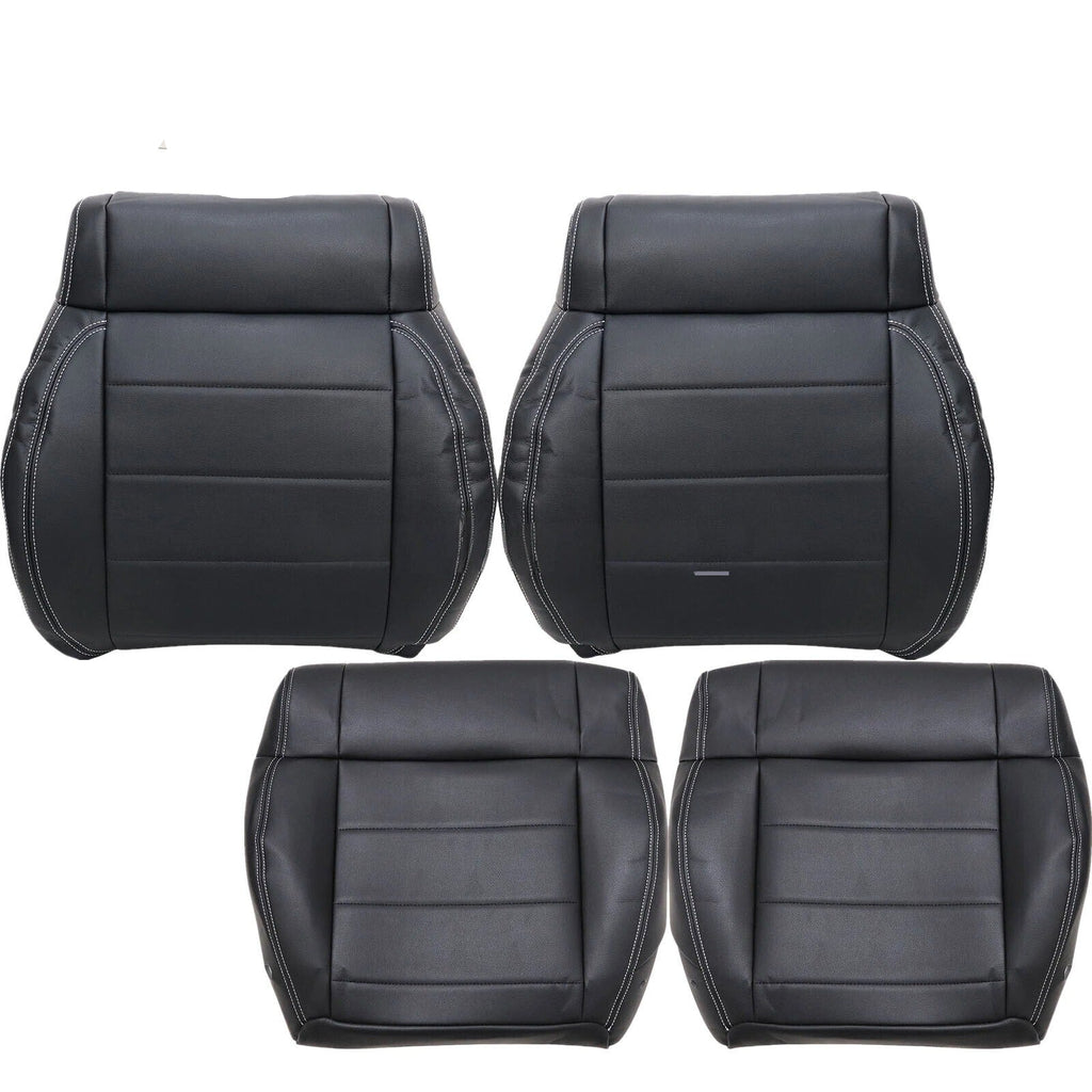 Driver / Passenger Leather Seat Cover Black ALX9 for Jeep Wrangler 2008-2012