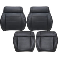 Driver / Passenger Leather Seat Cover Black ALX9 for Jeep Wrangler 2008-2012