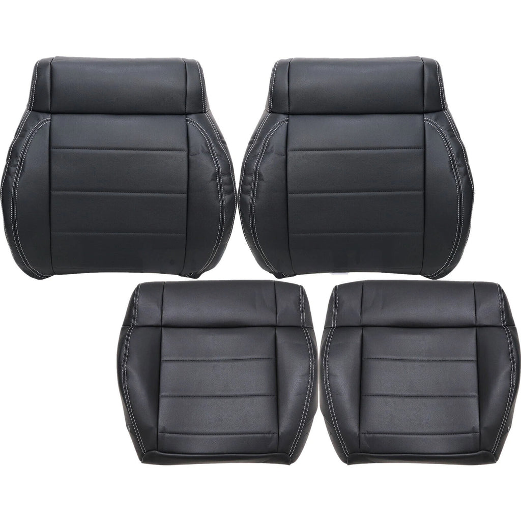 Driver / Passenger Leather Seat Cover Black ALX9 for Jeep Wrangler 2008-2012