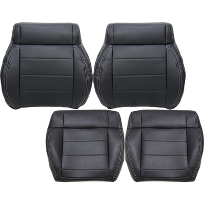 Driver / Passenger Leather Seat Cover Black ALX9 for Jeep Wrangler 2007-2012