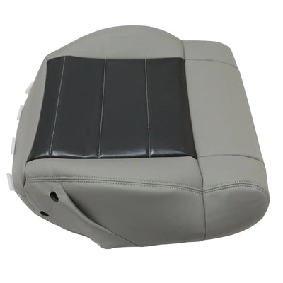 For 2007-2012 Jeep Wrangler Driver / Passenger Bottom Leather Seat Cover Gray
