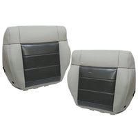 For 2008-2012 Jeep Wrangler Driver / Passenger Bottom Leather Seat Cover Gray