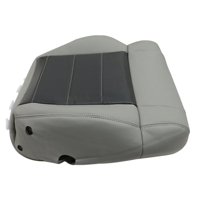 For 2007-2012 Jeep Wrangler Driver / Passenger Bottom Leather Seat Cover Gray