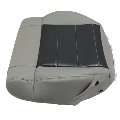 For 2007-2012 Jeep Wrangler Driver / Passenger Bottom Leather Seat Cover Gray