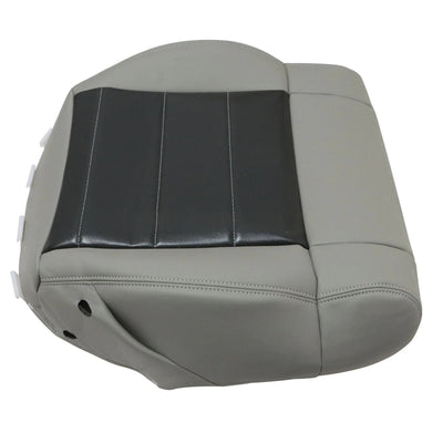 For 2007-2012 Jeep Wrangler Driver / Passenger Bottom Leather Seat Cover Gray