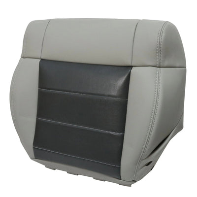 For 2007-2012 Jeep Wrangler Driver / Passenger Bottom Leather Seat Cover Gray