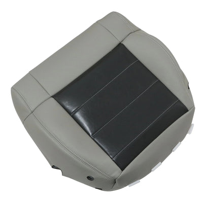 For 2007-2012 Jeep Wrangler Driver / Passenger Bottom Leather Seat Cover Gray