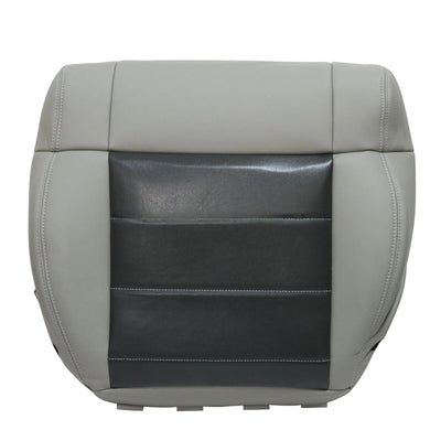For 2007-2012 Jeep Wrangler Driver / Passenger Bottom Leather Seat Cover Gray