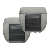 For 2008-2012 Jeep Wrangler Driver / Passenger Bottom Leather Seat Cover Gray