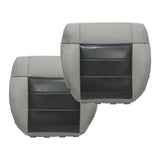 For 2008-2012 Jeep Wrangler Driver / Passenger Bottom Leather Seat Cover Gray