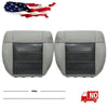 For 2008-2012 Jeep Wrangler Driver / Passenger Bottom Leather Seat Cover Gray