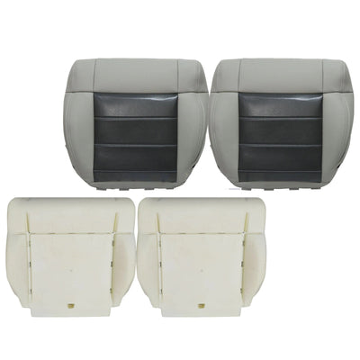 For 2007-2012 Jeep Wrangler Sahara Front Bottom Seat Cover & Foam Cushion Gray