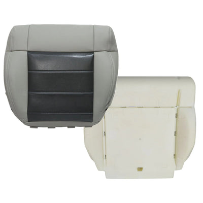 For 2007-2012 Jeep Wrangler Passenger Bottom Seat Cover Gray & Foam Cushion