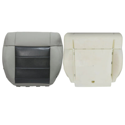 For 2007-2012 Jeep Wrangler Passenger Bottom Seat Cover Gray & Foam Cushion