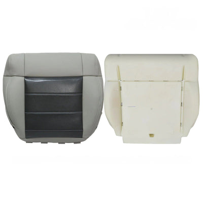 For 2007-2012 Jeep Wrangler Passenger Bottom Seat Cover Gray & Foam Cushion