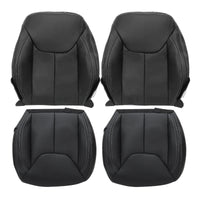 Driver / Passenger Leather Seat Cover Black for Jeep Wrangler Rubicon 2013-2017