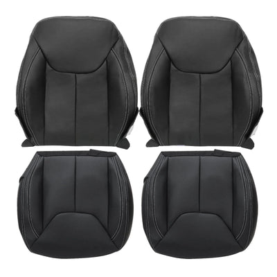 Driver / Passenger Leather Seat Cover Black for Jeep Wrangler Rubicon 2013-2017