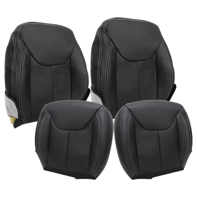 Driver / Passenger Leather Seat Cover Black for Jeep Wrangler Rubicon 2013-2017
