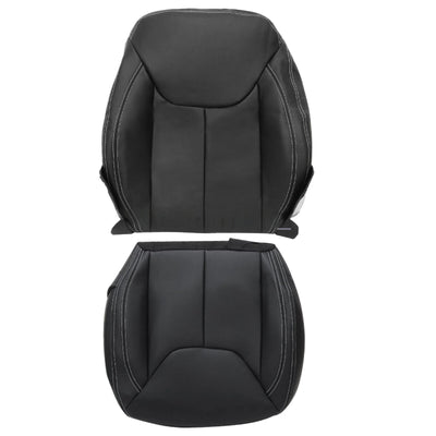 Driver / Passenger Leather Seat Cover Black for Jeep Wrangler Rubicon 2013-2017