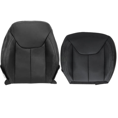 Driver / Passenger Leather Seat Cover Black for Jeep Wrangler Rubicon 2013-2017