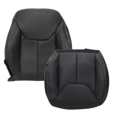 Driver / Passenger Leather Seat Cover Black for Jeep Wrangler Rubicon 2013-2017