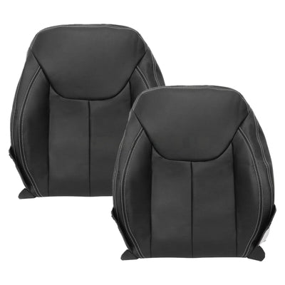 Driver / Passenger Leather Seat Cover Black for Jeep Wrangler Rubicon 2013-2017