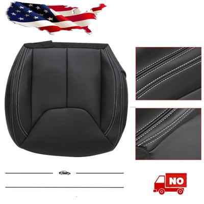 Driver / Passenger Leather Seat Cover Black for Jeep Wrangler Rubicon 2013-2017