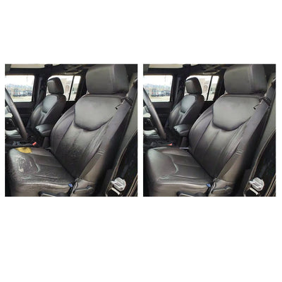 Driver / Passenger Leather Seat Cover Black for Jeep Wrangler Rubicon 2013-2017