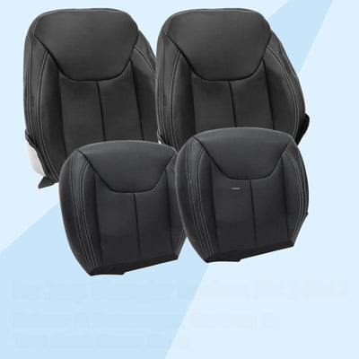 Driver / Passenger Leather Seat Cover Black for Jeep Wrangler Rubicon 2013-2017