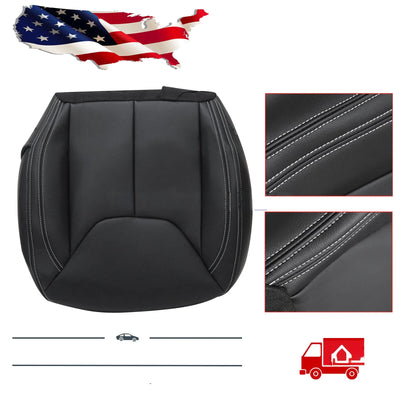 Driver / Passenger Leather Seat Cover Black for Jeep Wrangler Rubicon 2013-2017