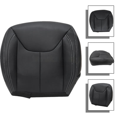 Driver / Passenger Leather Seat Cover Black for Jeep Wrangler Rubicon 2013-2017