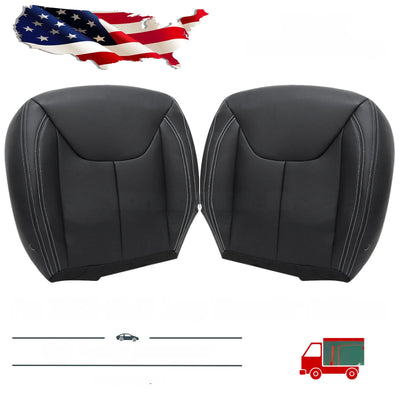 Driver / Passenger Leather Seat Cover Black for Jeep Wrangler Rubicon 2013-2017