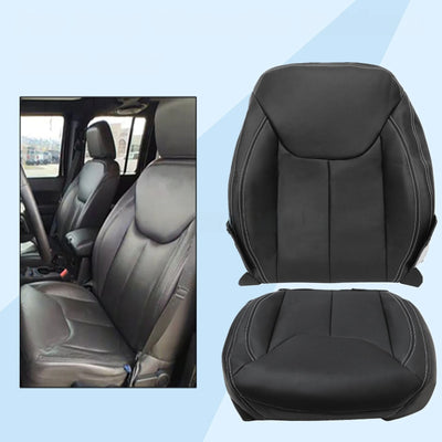 Driver / Passenger Leather Seat Cover Black for Jeep Wrangler Rubicon 2013-2017