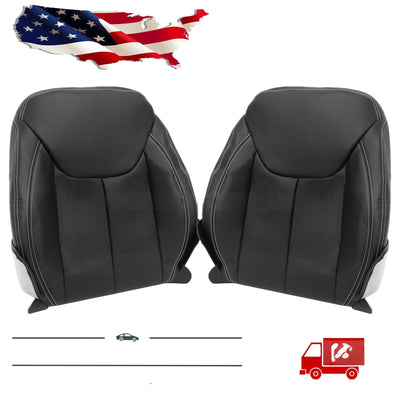 Driver / Passenger Leather Seat Cover Black for Jeep Wrangler Rubicon 2013-2017
