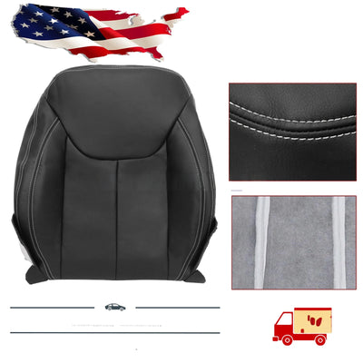 Driver / Passenger Leather Seat Cover Black for Jeep Wrangler Rubicon 2013-2017