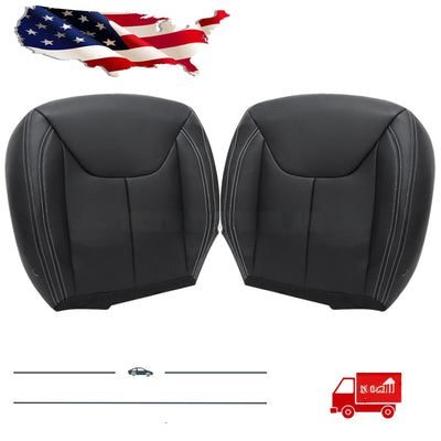 For Jeep Wrangler Rubicon 2013-2017 Driver / Passenger Bottom Seat Cover Leather