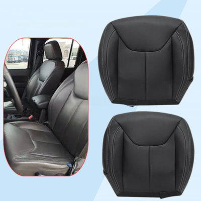 For Jeep Wrangler Rubicon 2013-2017 Driver / Passenger Bottom Seat Cover Leather