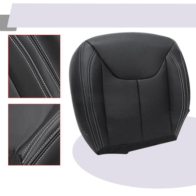 For Jeep Wrangler Rubicon 2013-2017 Driver / Passenger Bottom Seat Cover Leather