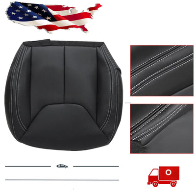 For Jeep Wrangler Rubicon 2013-2017 Driver / Passenger Bottom Seat Cover Leather