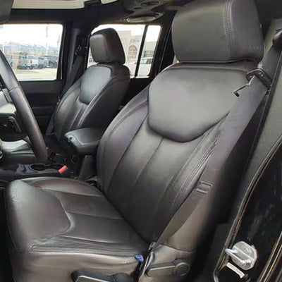 For Jeep Wrangler Rubicon 2013-2017 Driver & Passenger Top Leather Seat Cover