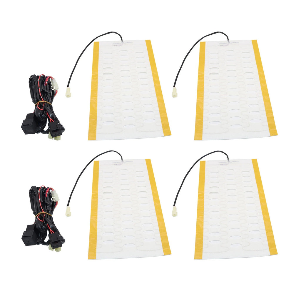 2 Seats 12V Universal round Switch Seat Heater,Heated Seat Kit,4 Pads