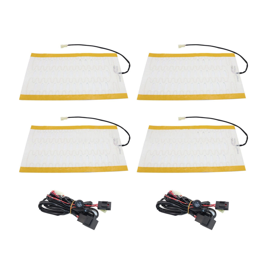 2 Seats 12V Universal round Switch Seat Heater,Heated Seat Kit,4 Pads