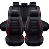 Car Seat Covers Leather 5-Seat Full Set Front Rear Chair Protector for Chevrolet