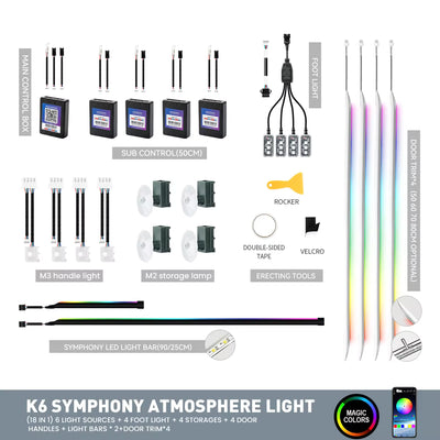 Silver Trim Ambient Light Strips