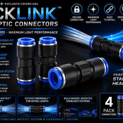 LockLink™ Fiber Optic Connectors | Secure Couplers for Starlight Headliner Systems