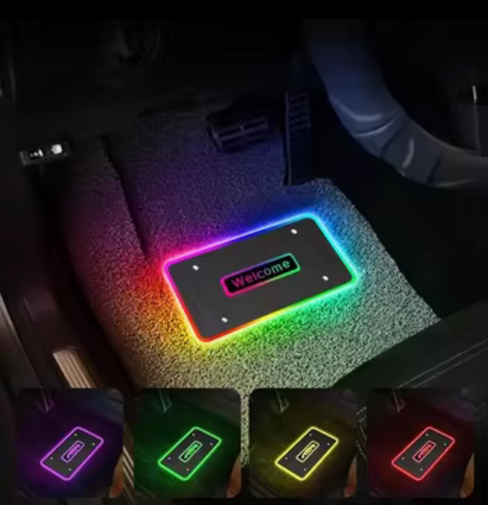 Customaziable Led String Mat Custom LED Logo Car Floor Mats – RGB Ambient Lighting, Waterproof ...